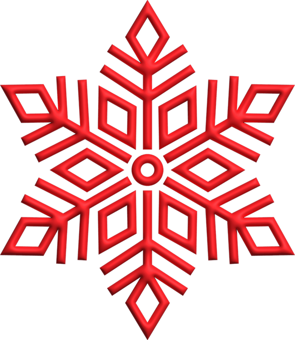 Red Snowflake PNG