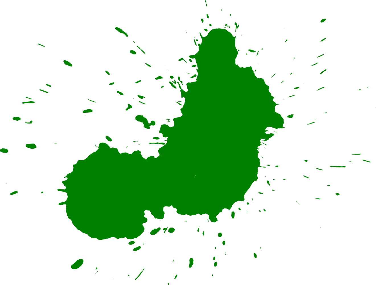 Green Blood Splatter PNG