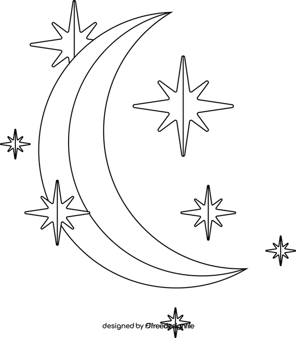 White Crescent Moon PNG