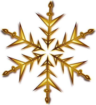 Gold Snowflake PNG