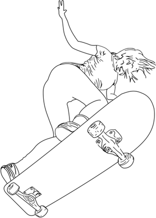Skateboarding PNG