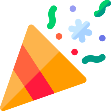 Orange Confetti PNG