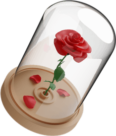 Beauty And The Beast Rose PNG