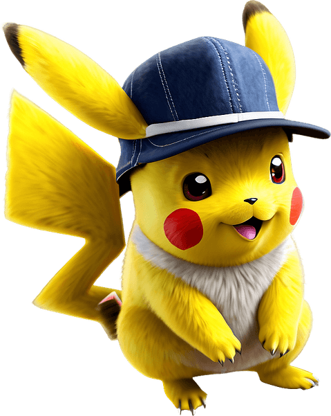 Pikachu With Santa Hat PNG