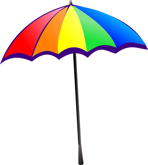 Parasol Rainbow Colours PNG
