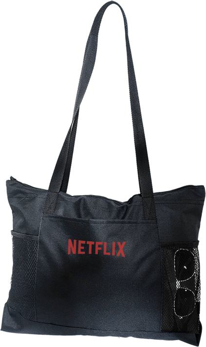 Black And Brown Trimmed Tote Bag PNG