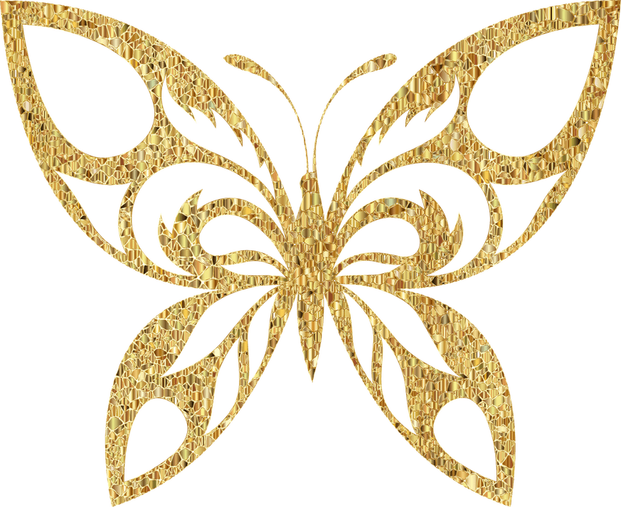 Golden Butterfly PNG