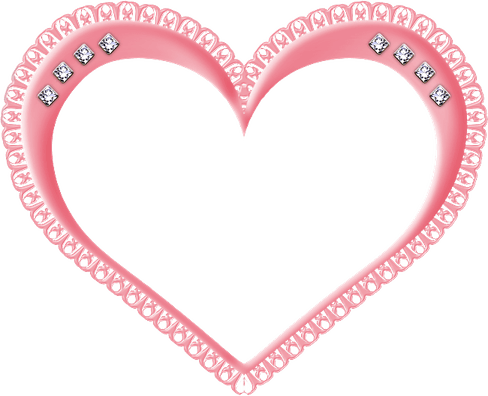 Pink Heart Border PNG