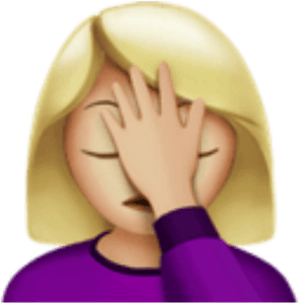 Face Palm Emoji PNG