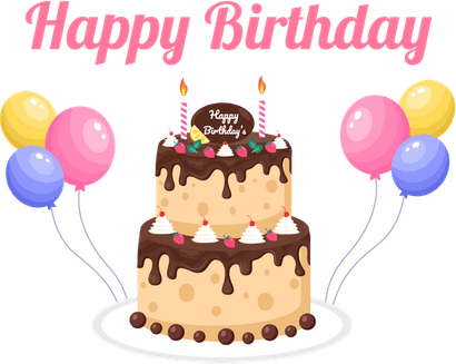Cartoon Birthday Cake PNG