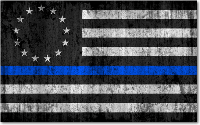 Thin Blue Line Flag PNG