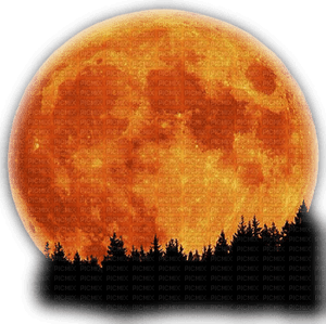 Orange Moon PNG