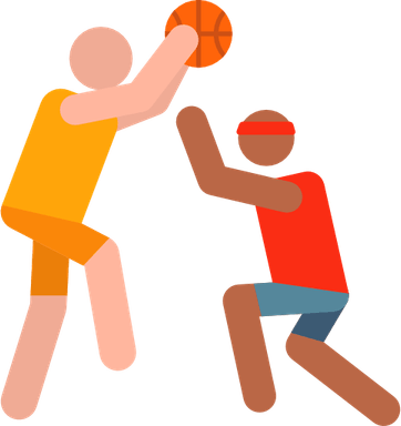 Playing Basketball PNG