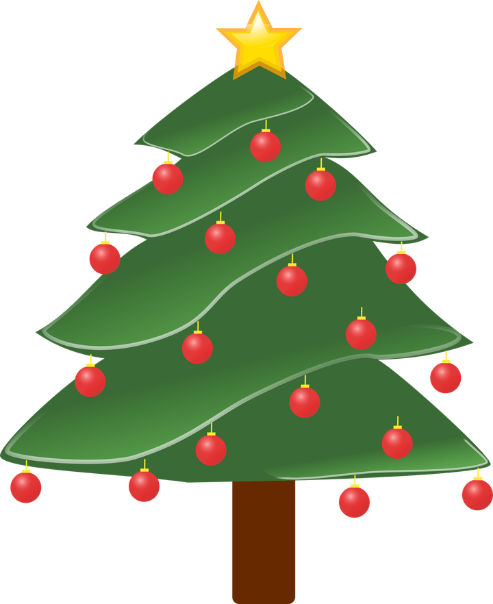 Decorated Christmas Tree PNG
