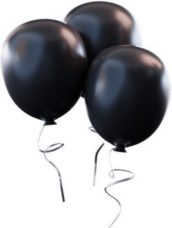 Black And Silver Balloon PNG