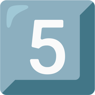 Number 5 Emoji PNG