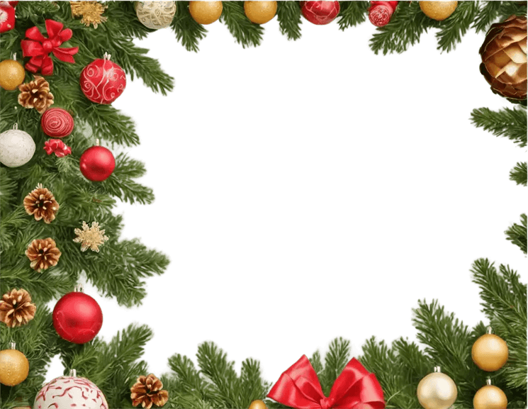 Christmas Decoration Border PNG