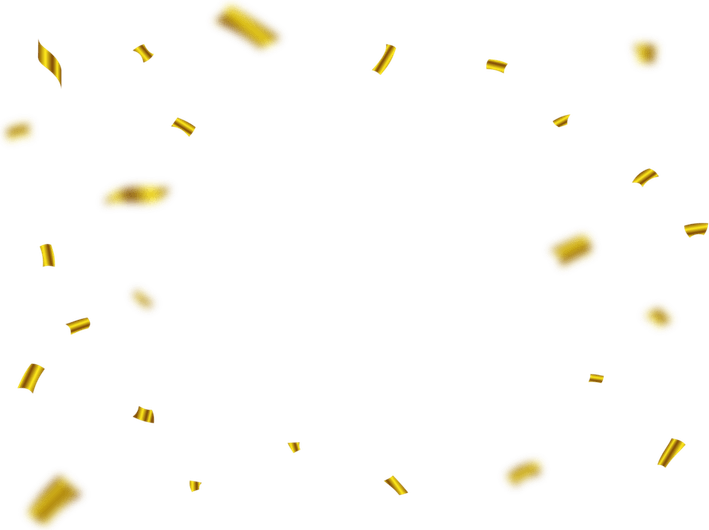 Falling Gold Confetti PNG