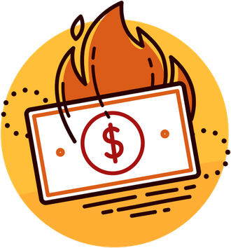 Burning Money PNG
