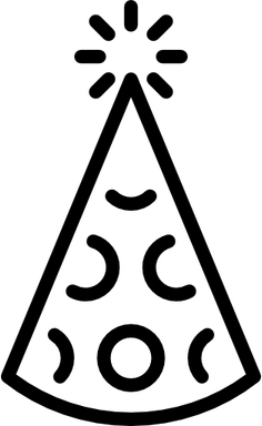 Birthday Hat Black PNG