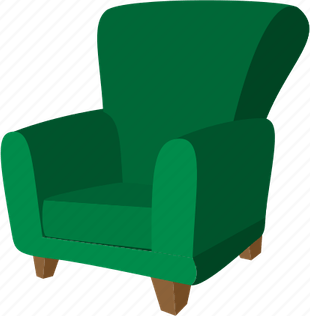 Comfy Green Armchair PNG