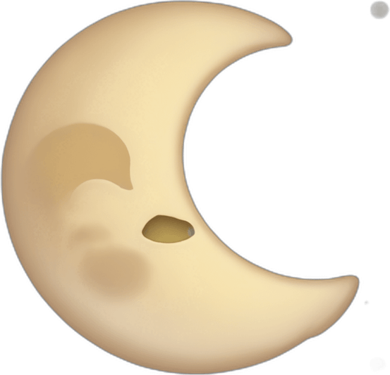 Waning Crescent Moon PNG