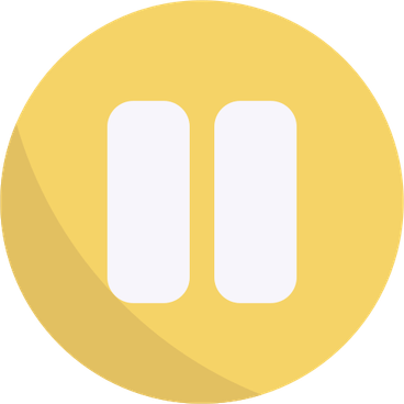 Yellow Pause Button PNG