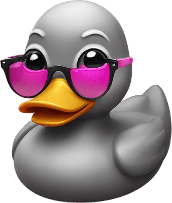 Rubber Duck With Sunglasses PNG