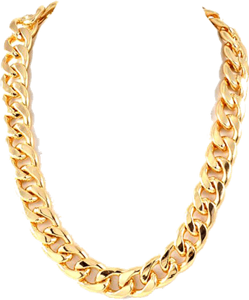 Gold Diamond Chain PNG