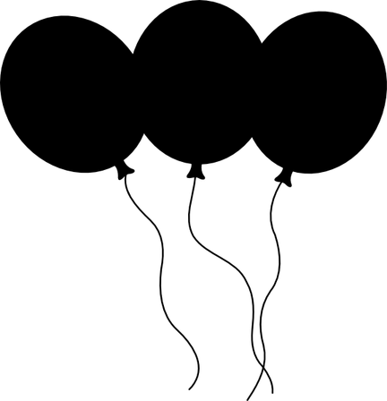 Black And White Balloon PNG