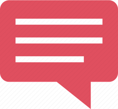 Red Text Bubble PNG