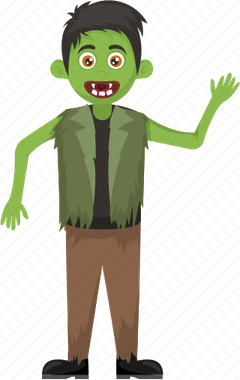 Halloween Zombie Costume PNG