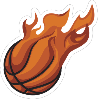 Flaming Basketball PNG