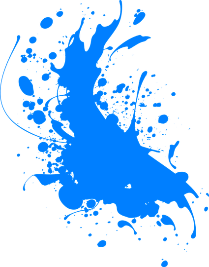 Blue Paint Splatter PNG