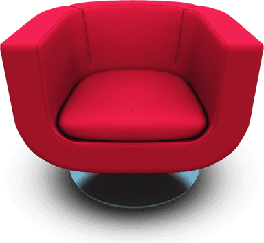 Armchair Red Modern PNG
