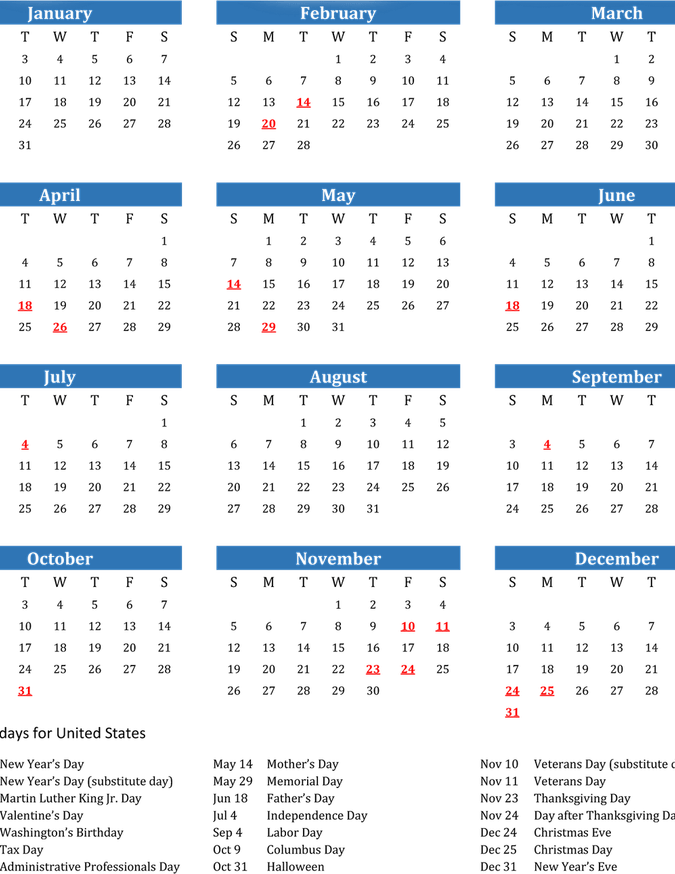 Calendar 2023 PNG