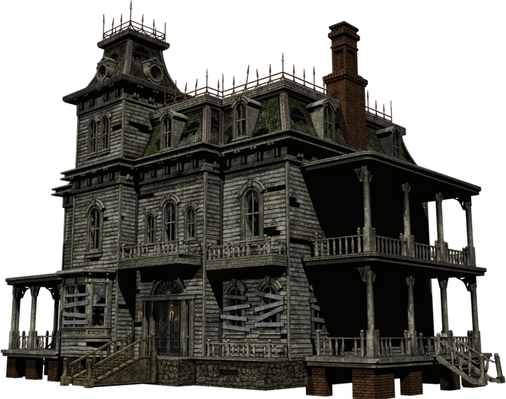 Halloween Village Houses PNG