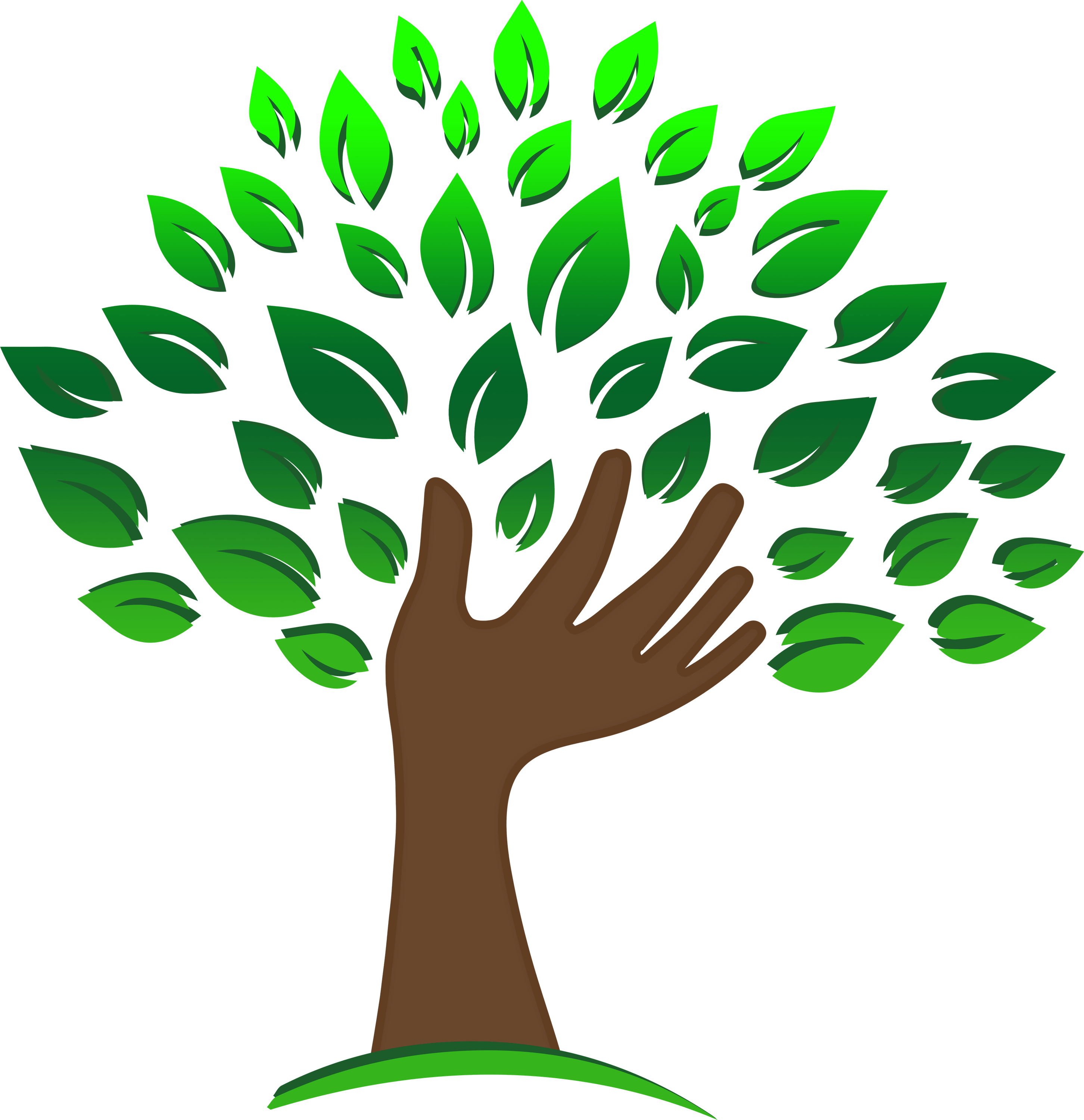 Hand With Tree PNG