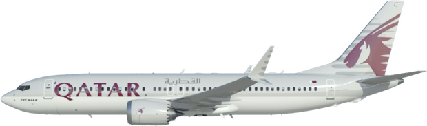 Qatar Airways Airplane PNG