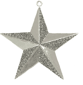 Silver Glitter Star PNG