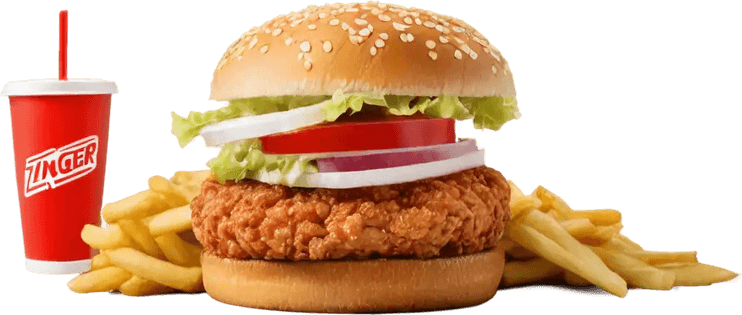 Chicken Zinger Burger PNG