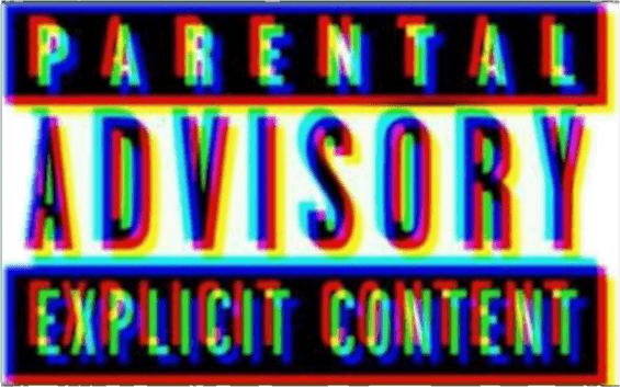 Glitch Parental Advisory PNG