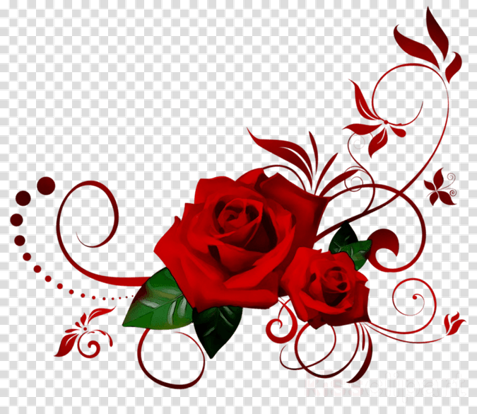 Red Roses Border PNG
