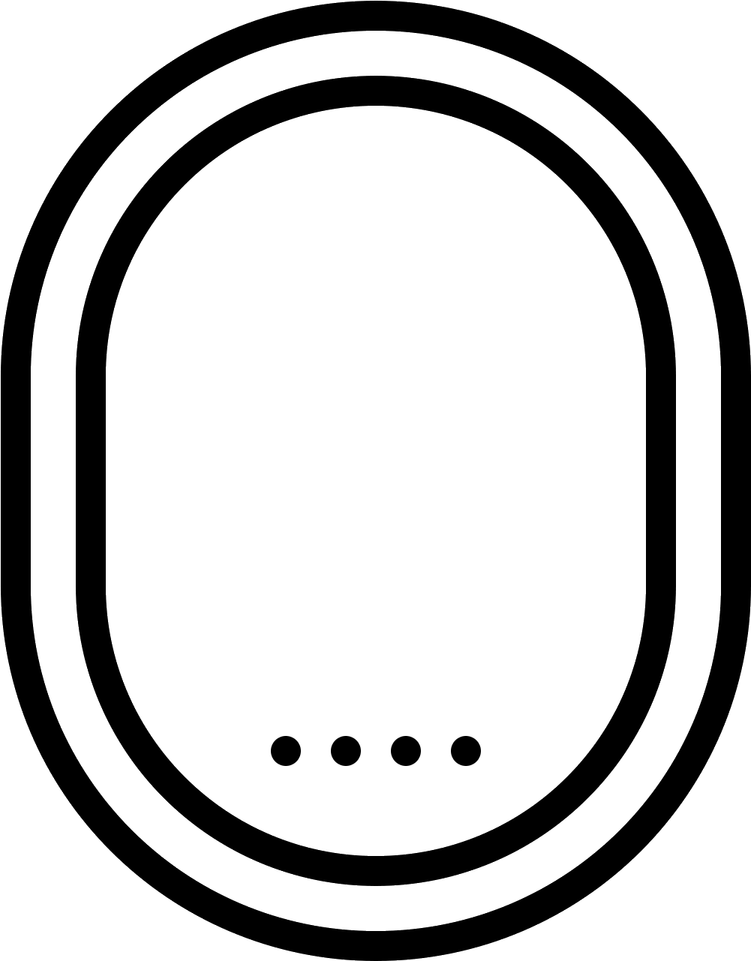 Airplane Window Frame PNG
