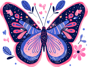 Blue Butterfly Aesthetic PNG