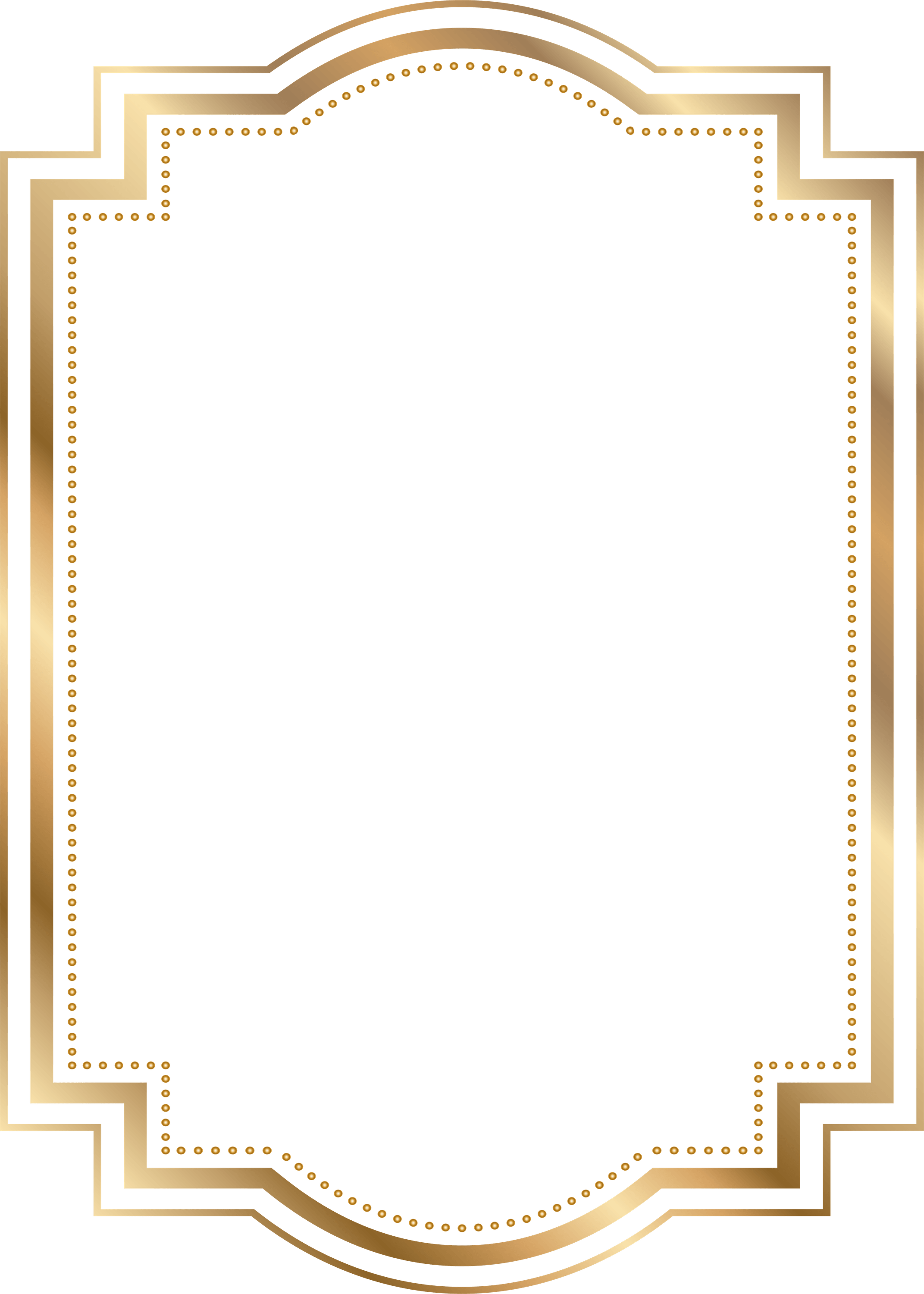 Gold Square Frame PNG