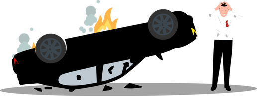 Flipped Car PNG