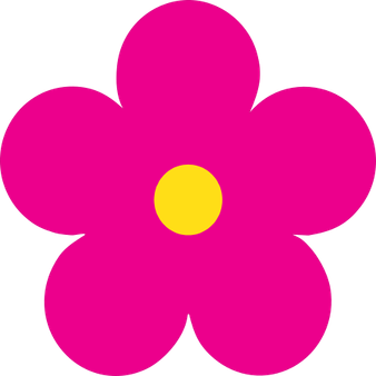 Hot Pink Flower PNG