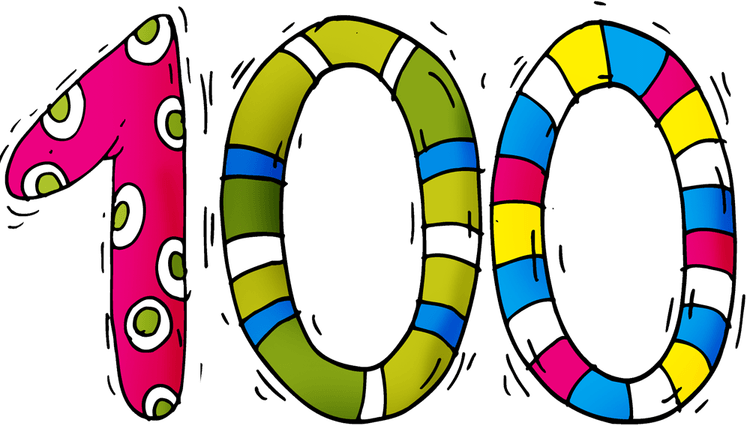 100 Number PNG