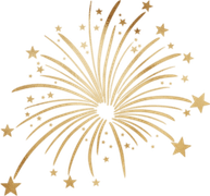 Gold Fireworks PNG